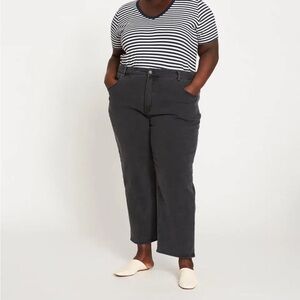 Universal Standard Etta High Rise Straight Jean Washed Black Size 8